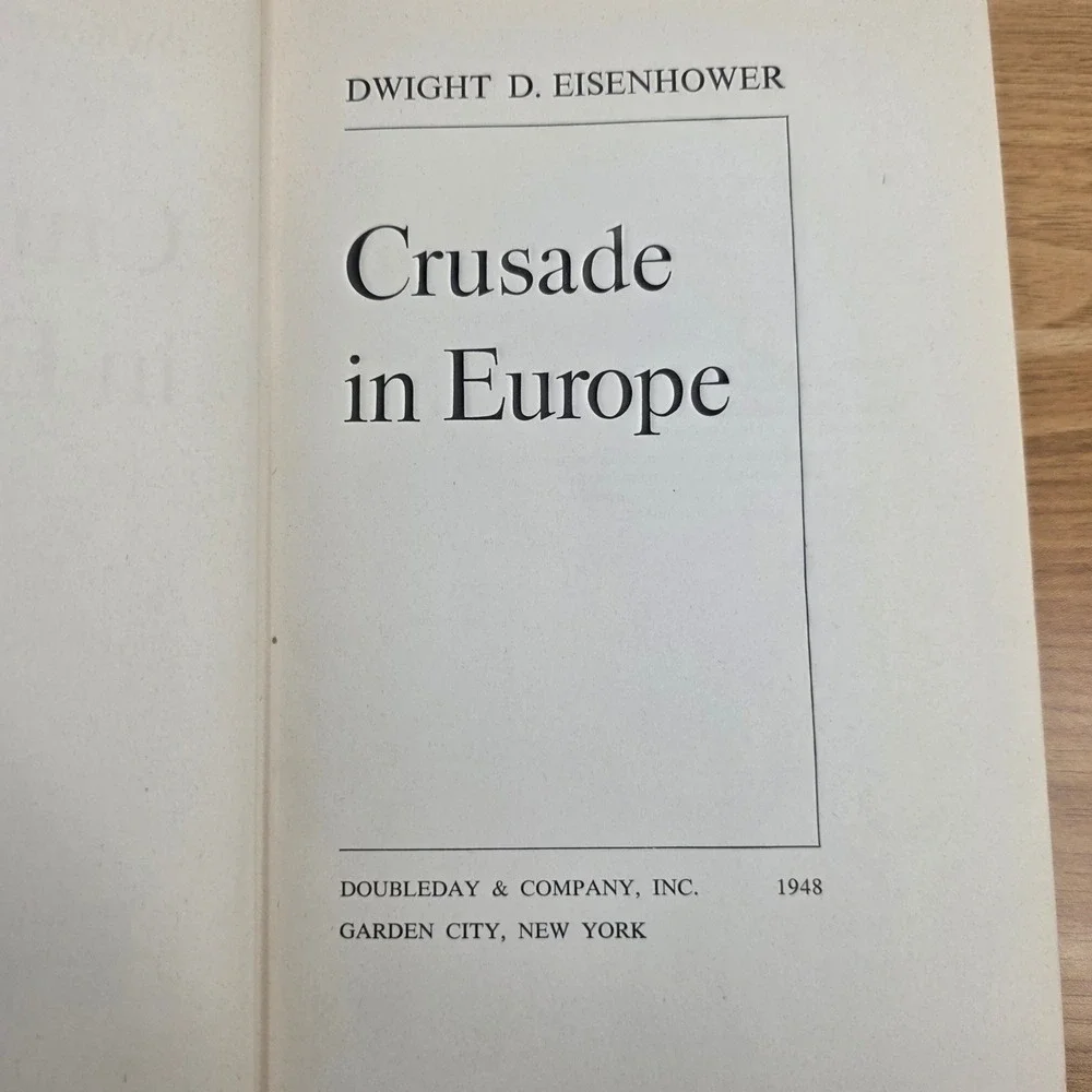 Crusade In Europe By Dwight D. Eisenhower 1948 Doubleday & Company 1st Ed HC